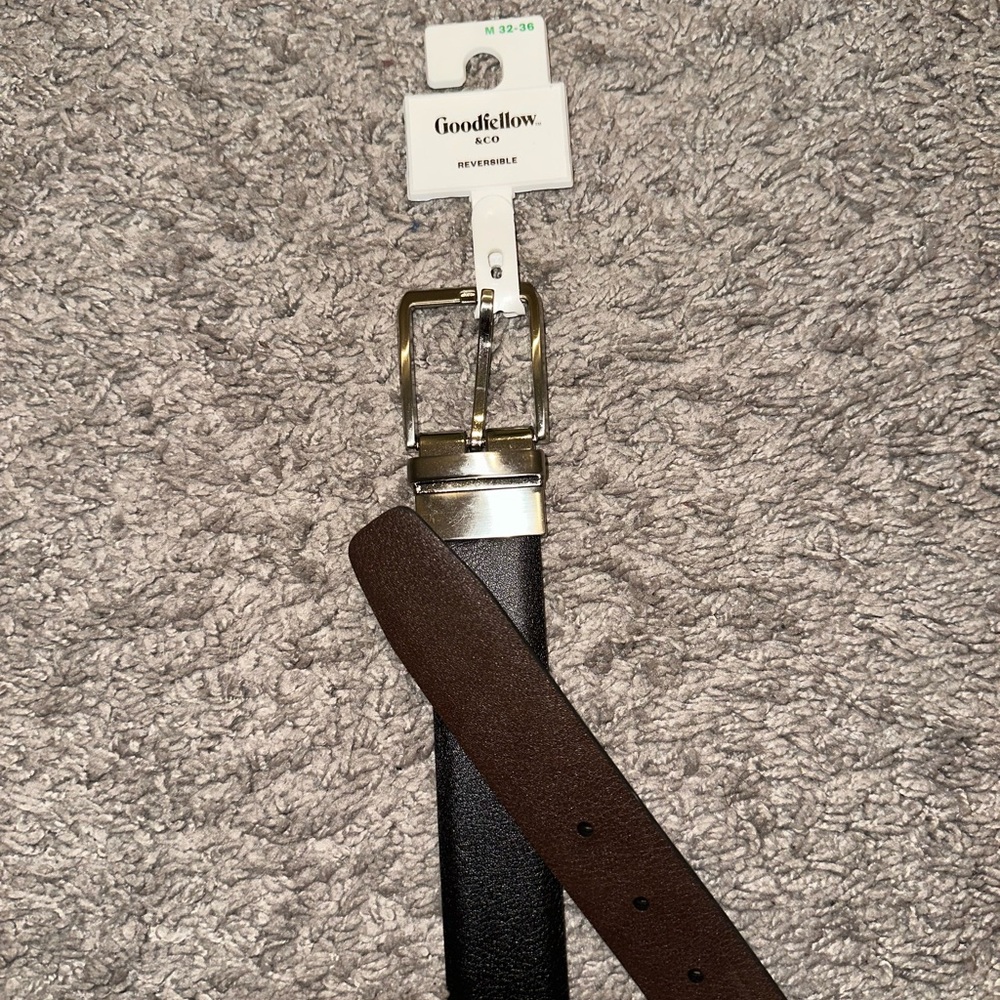 Goodfellow & Co Men's Reversible Black and Brown Belt